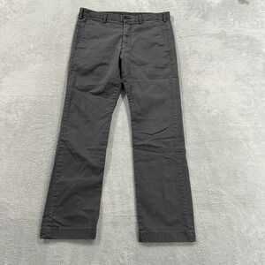 Uniqlo Chino Pants Women's 8 Gray Office Work Pockets Straight Leg